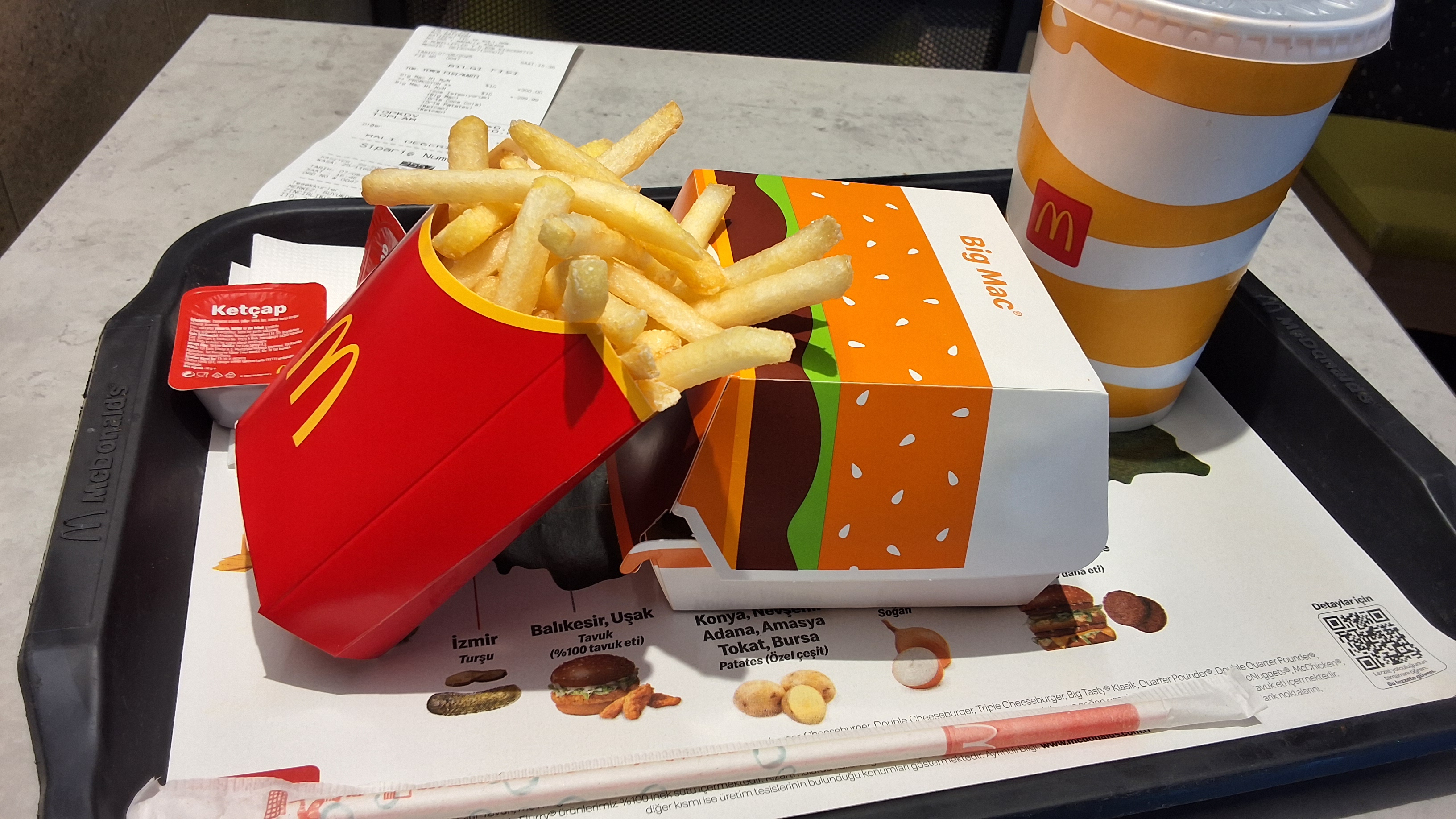 A standard Big Mac Meal. 7/08/2025, Ankara.